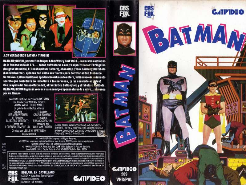 Batman -La Película- RaroVHS Aventuras, TV, VHS
